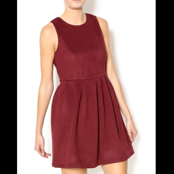 suede skater dress